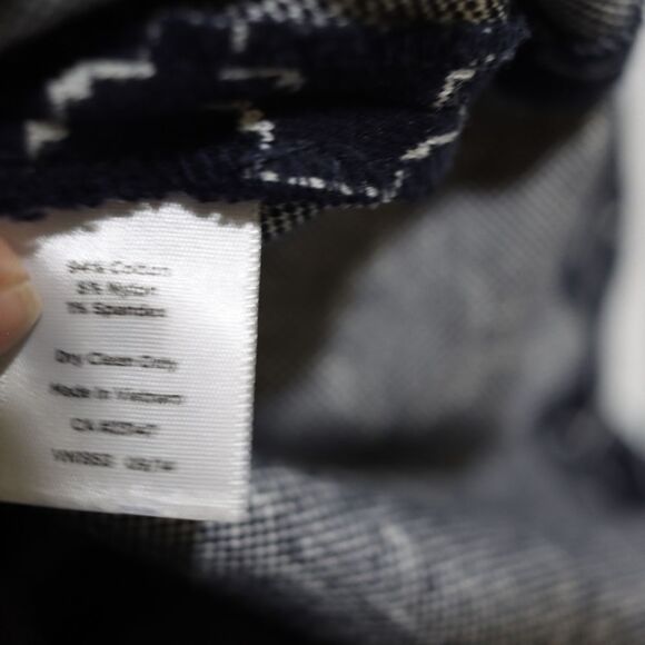 Talbots Petite Navy Blue Pattern Pencil Skirt 14 Timeless Y2K Business Casual - Picture 10 of 10